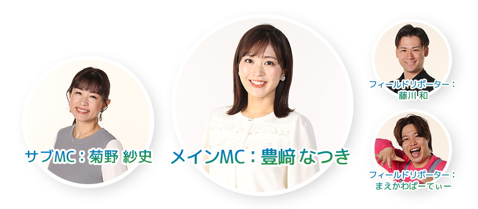 メインMC・サブMC・フィールドリポーター